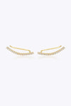 Zircon 925 Sterling Silver Earrings Gold One Size Earrings - Tophatter Daily Deals