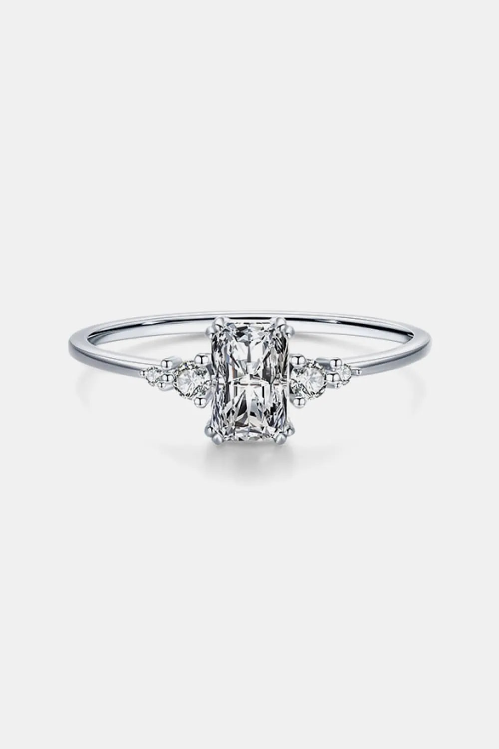 925 Sterling Silver Zircon Ring Silver Rings - Tophatter Daily Deals