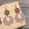 Geometric Cutout Dangle Earrings Dusty Pink One Size Earrings - Tophatter Daily Deals