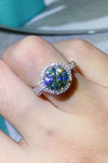 2 Carat Moissanite Emerald Green Ring Moissanite - Tophatter Daily Deals