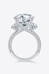 8.6 Carat Moissanite Platinum-Plated Ring Silver Moissanite - Tophatter Daily Deals