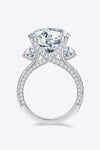 8.6 Carat Moissanite Platinum-Plated Ring Moissanite - Tophatter Daily Deals