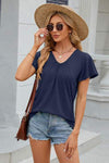 V-Neck Short Sleeve T-Shirt Women's T-Shirts - Tophatter Daily Deals