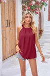 Grecian Neck Sleeveless Top Blouses - Tophatter Daily Deals