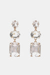 Geometrical Shape Glass Dangle Earrings Transparent One Size Earrings - Tophatter Daily Deals