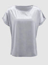 Round Neck Short Sleeve T-Shirt Women's T-Shirts - Tophatter Daily Deals