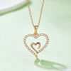 Moissanite 925 Sterling Silver Heart Pendant Necklace Rose Gold One Size Moissanite - Tophatter Daily Deals