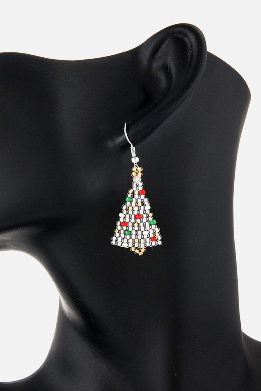 Beaded Christmas Tree Earrings Earrings - Tophatter Daily Deals