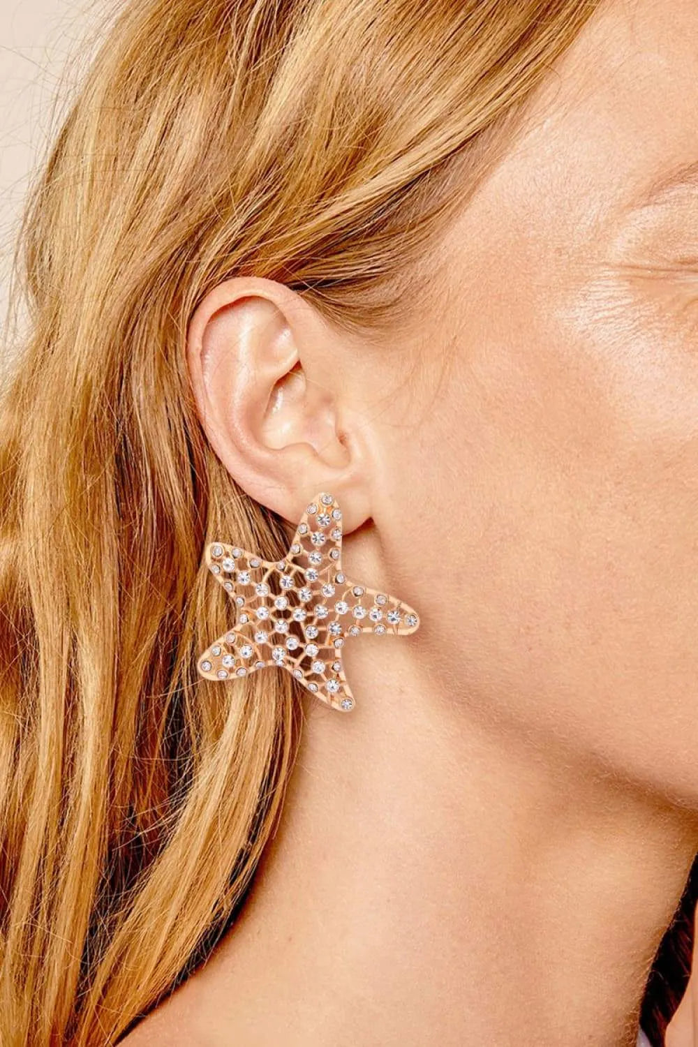 Starfish Zinc Alloy Glass Stone Dangle Earrings Earrings - Tophatter Daily Deals
