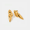 Geometric Stainless Steel Earrings Gold One Size Earrings - Tophatter Daily Deals