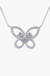 Moissanite Butterfly Pendant Necklace Moissanite - Tophatter Daily Deals