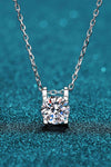 Moissanite 925 Sterling Silver Necklace Silver One Size Moissanite - Tophatter Daily Deals