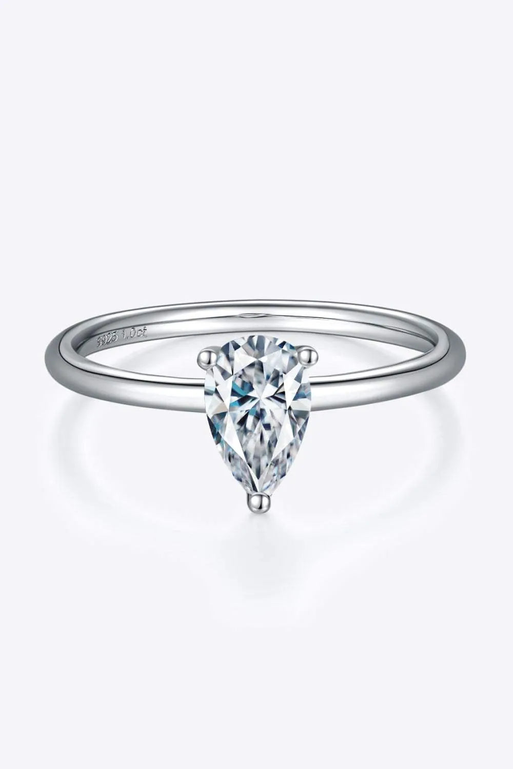 1 Carat Moissanite 925 Sterling Silver Solitaire Ring Rings - Tophatter Daily Deals