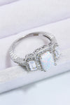 925 Sterling Silver Square Opal Ring - Tophatter Shopping Deals - Electronics, Jewelry, Auction, App, Bidding, Gadgets, Fashion