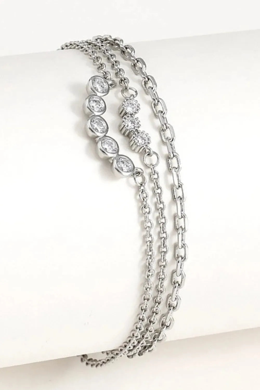 Zircon Layered Bracelet Bracelets - Tophatter Daily Deals