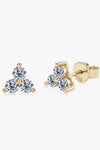 Moissanite 925 Sterling Silver Stud Earrings Gold One Size Moissanite - Tophatter Daily Deals