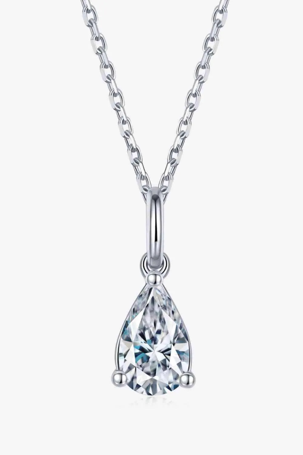 1 Carat Moissanite 925 Sterling Silver Necklace Moissanite - Tophatter Daily Deals