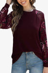 Long Raglan Sleeve Round Neck Tee Women's T-Shirts - Tophatter Daily Deals