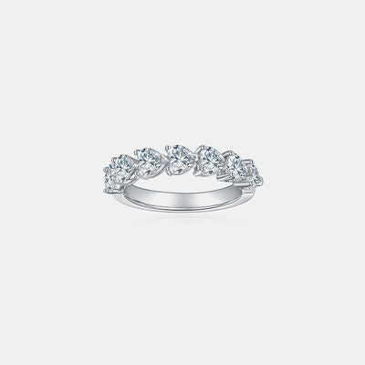 2.1 Carat 925 Sterling Silver Moissanite Heart Ring Moissanite - Tophatter Daily Deals