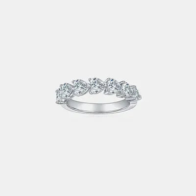 2.1 Carat 925 Sterling Silver Moissanite Heart Ring Moissanite - Tophatter Daily Deals