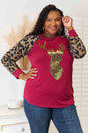 Heimish Full Size Animal Print Reindeer Top Women's T-Shirts - Tophatter Daily Deals