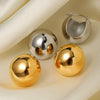 Stainless Steel Ball Earrings Earrings - Tophatter Daily Deals