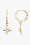 Moissanite Star Drop Earrings Gold One Size Moissanite - Tophatter Daily Deals