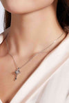 Adored Moissanite Key Pendant Necklace - Tophatter Deals