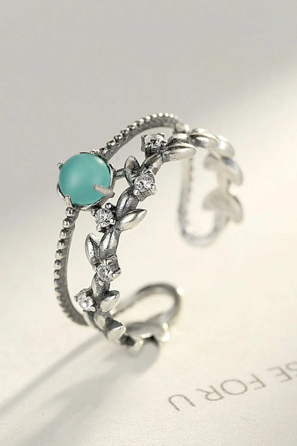 Contrast Double-Layered 925 Sterling Silver Open Ring Rings - Tophatter Daily Deals