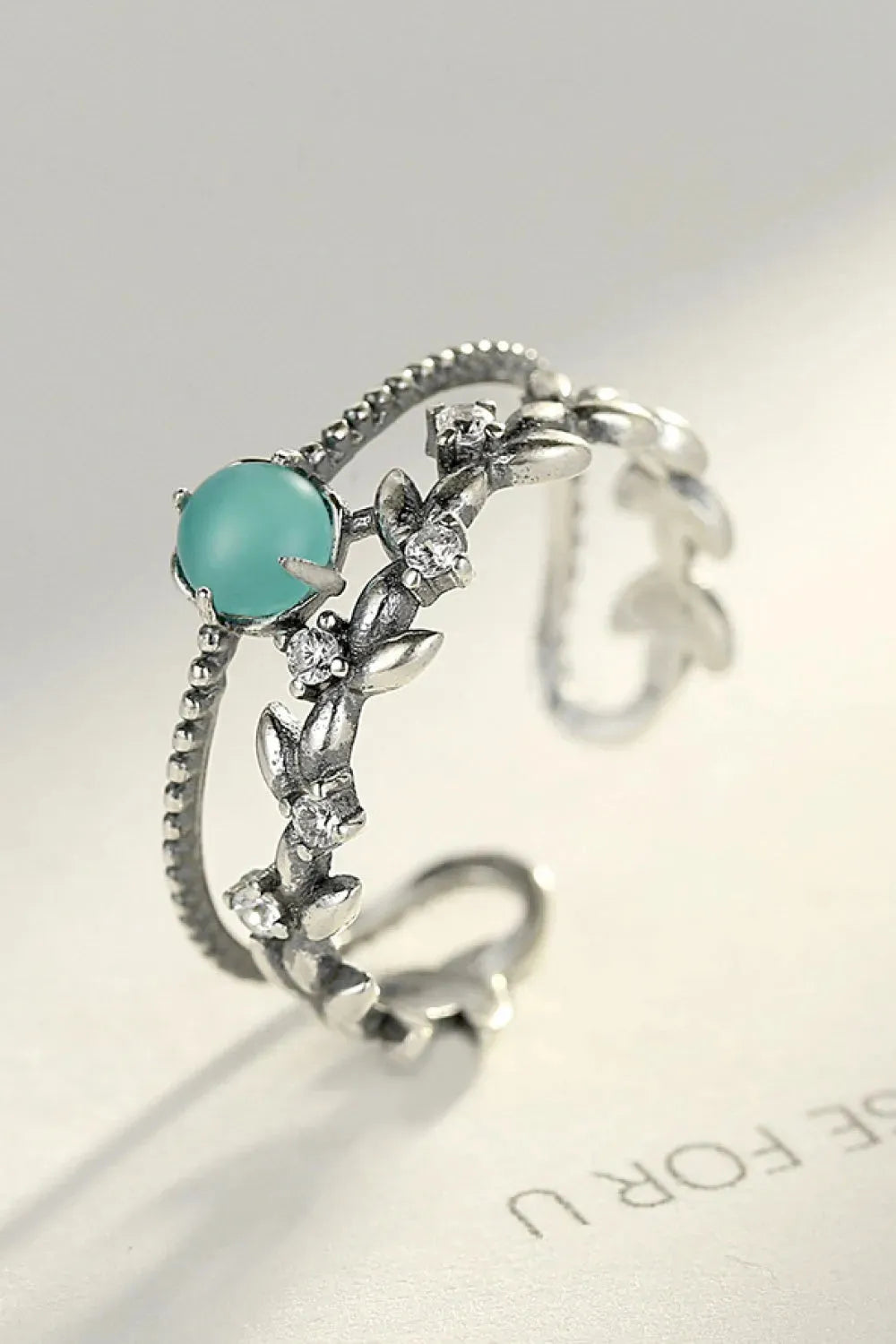 Contrast Double-Layered 925 Sterling Silver Open Ring Rings - Tophatter Daily Deals