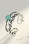 Contrast Double-Layered 925 Sterling Silver Open Ring Rings - Tophatter Daily Deals