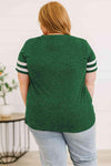 Plus Size Striped V-Neck Tee Shirt Women's T-Shirts - Tophatter Daily Deals