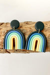 Rainbow Shape Dangle Earrings Black Forest One Size Earrings - Tophatter Daily Deals