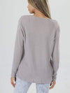 Half Button Long Sleeve T-Shirt Women's T-Shirts - Tophatter Daily Deals