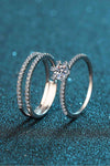 Moissanite 925 Sterling Silver Ring Set Moissanite - Tophatter Daily Deals