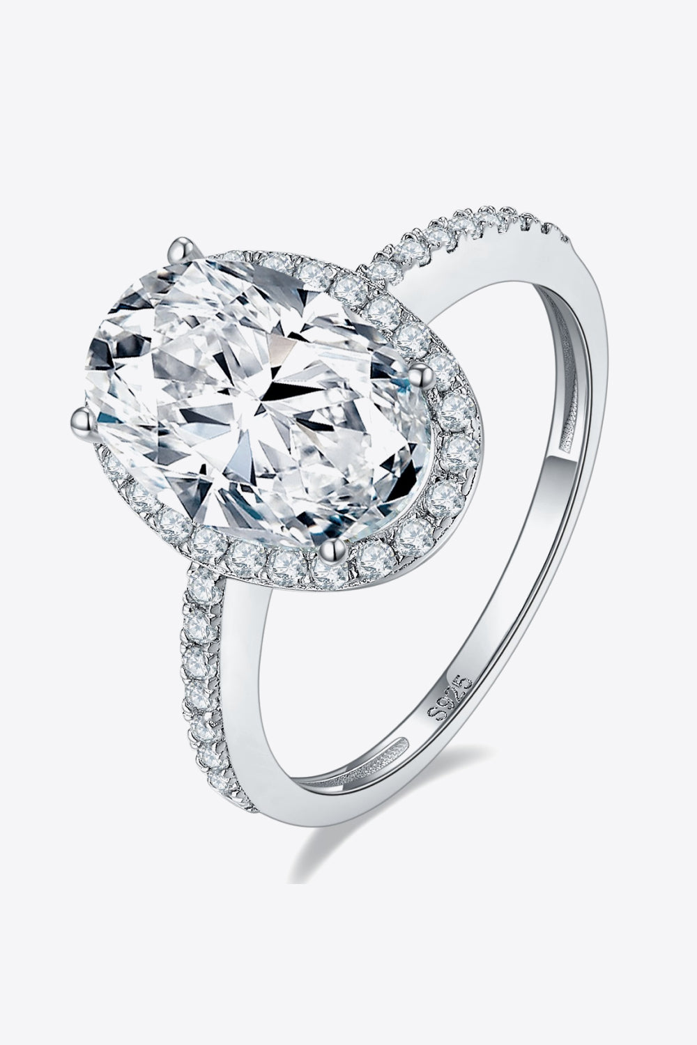 4.5 Carat Moissanite Halo Ring - Tophatter Deals