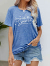 LEAVE A LITTLE SPARKLE WHEREVER YOU GO Tee Shirt Cobalt Blue Women's T-Shirts - Tophatter Daily Deals