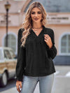 Tie Neck Flounce Sleeve Blouse Blouses - Tophatter Daily Deals