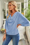 Short Sleeve Draped Blouse Blouses - Tophatter Daily Deals