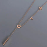 Titanium Steel Letter Necklace Necklaces - Tophatter Daily Deals
