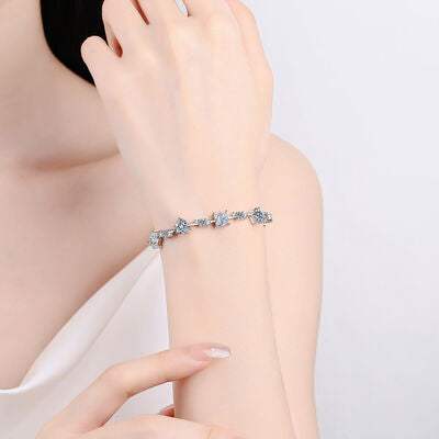 6.2 Carat Moissanite 925 Sterling Silver Bracelet Moissanite - Tophatter Daily Deals