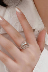 Cutout Open Ring Silver One Size Rings - Tophatter Daily Deals