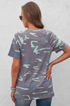 Leopard V-Neck Tee with Pocket Women's T-Shirts - Tophatter Daily Deals