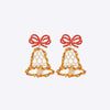 Rhinestone Alloy Christmas Bell Earrings Red One Size Earrings - Tophatter Daily Deals