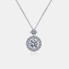 1 Carat Moissanite 925 Sterling Silver Necklace Silver One Size Moissanite - Tophatter Daily Deals