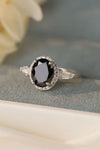Agate 925 Sterling Silver Halo Ring Rings - Tophatter Daily Deals