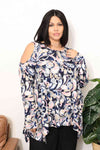Sew In Love  Full Size Long Sleeve Flower Print Blouse - Tophatter Deals