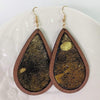 Teardrop Shape Wooden Dangle Earrings Style A One Size Earrings - Tophatter Daily Deals