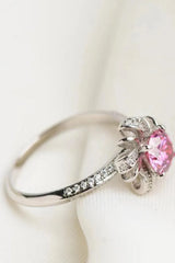 1 Carat Moissanite Flower-Shaped Ring Moissanite - Tophatter Daily Deals