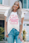 Cowboy Hat Graphic Round Neck Tee White - Tophatter Daily Deals